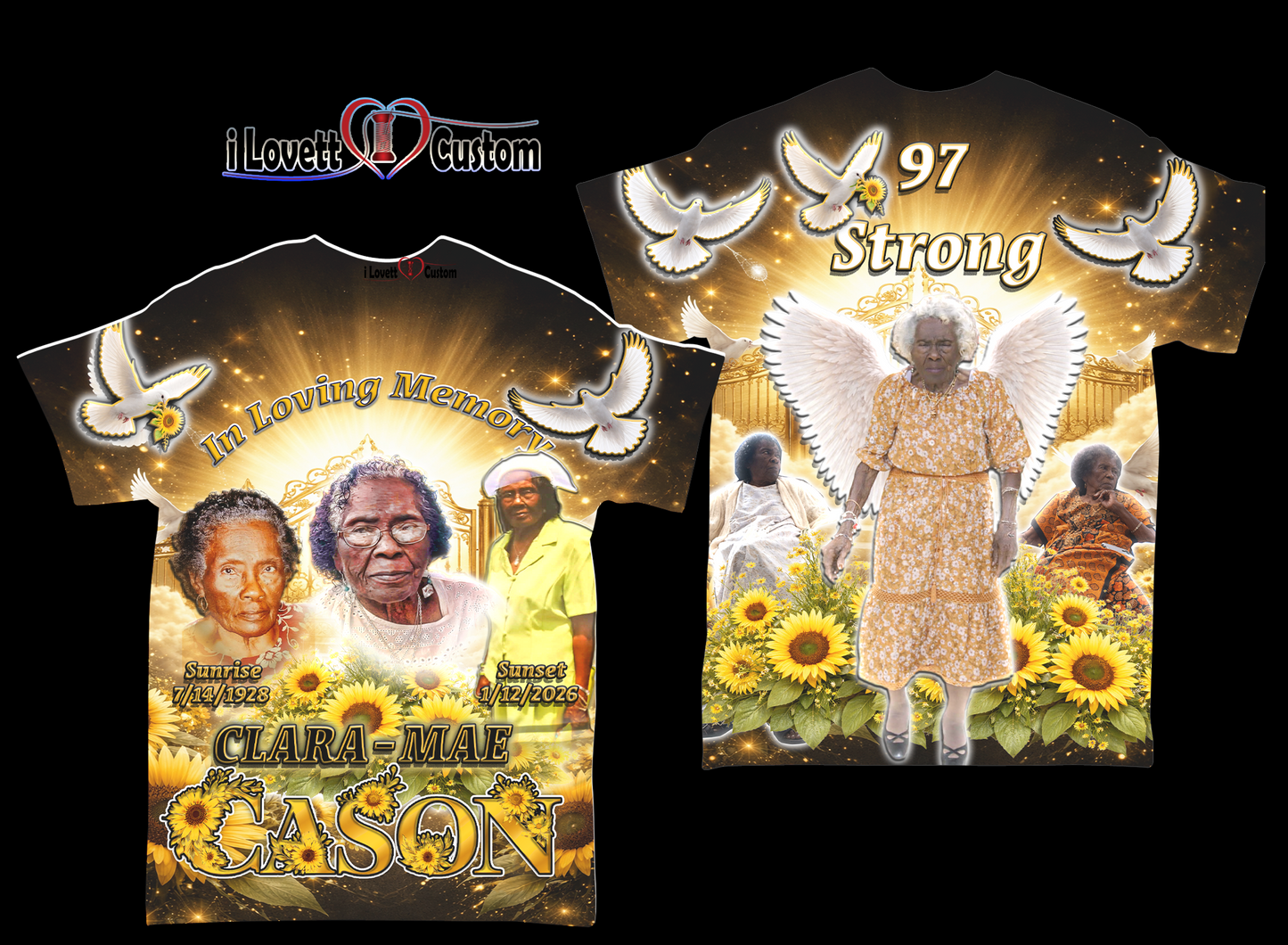 She Got her Wings Memorial 3D shirt