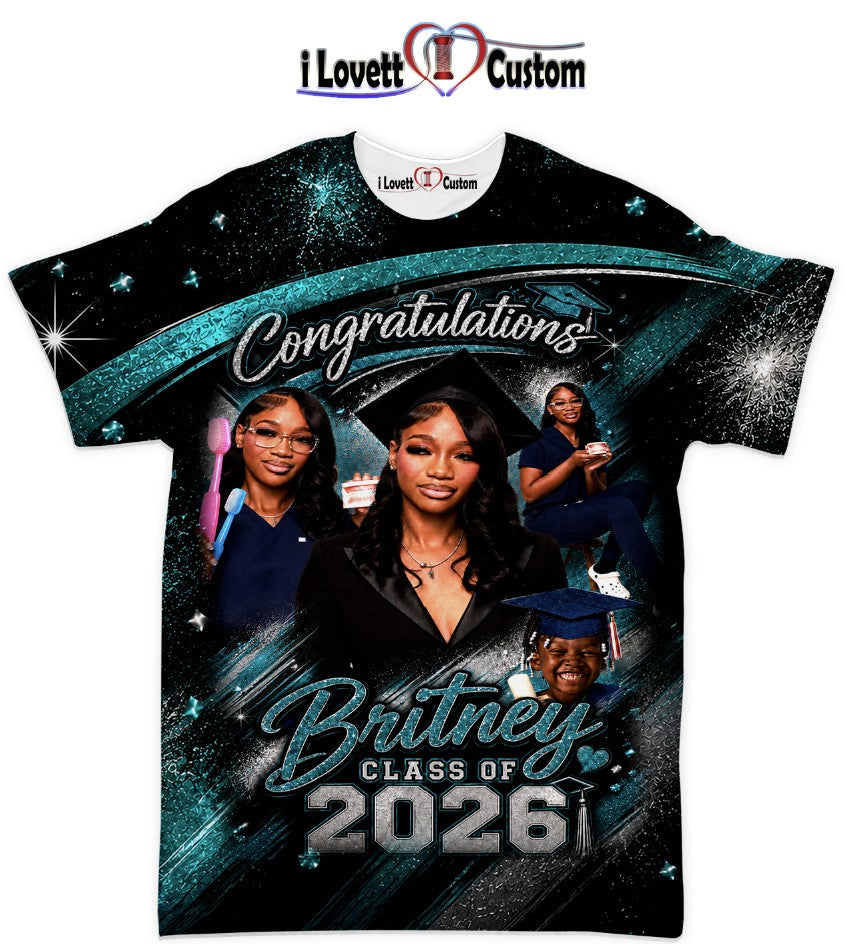 Britney Class of 2026 3D Allover front shirts