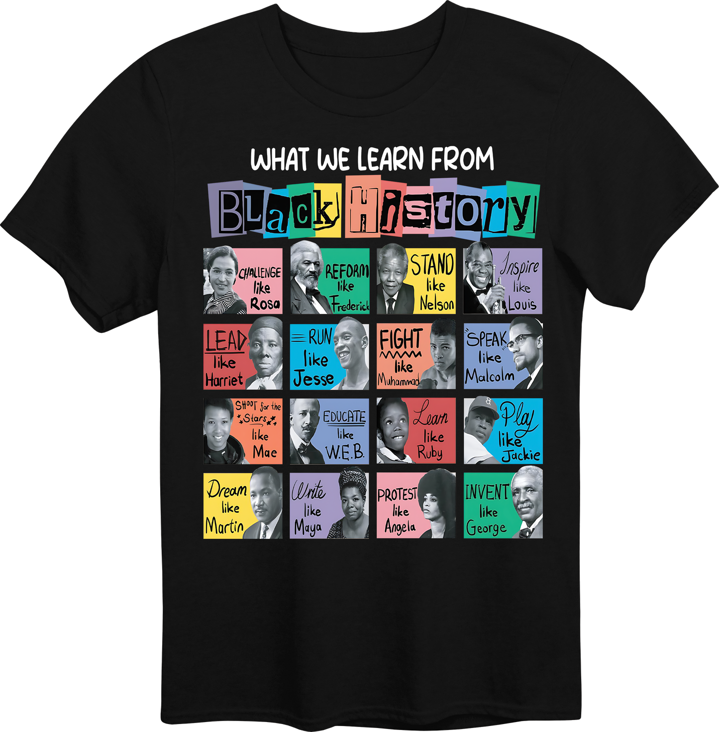 Black History Tshirt What We Learn from Black History