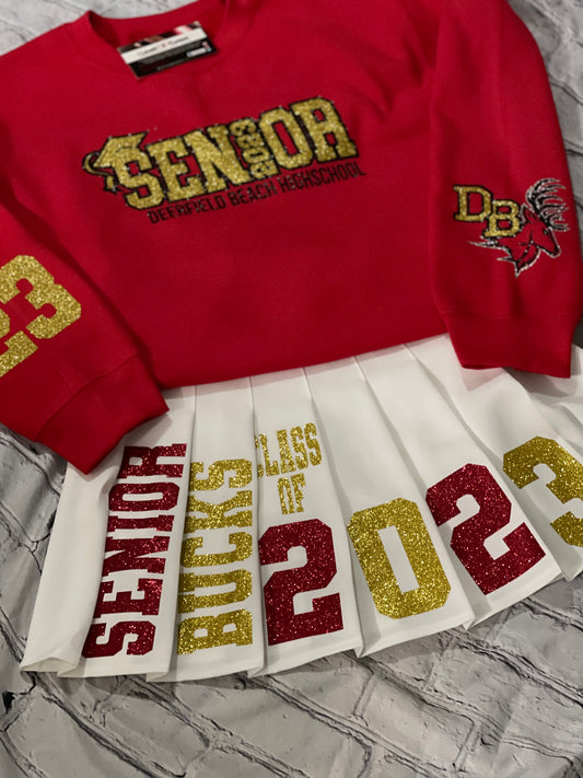 Senior Skirt and Sweatshirt Set