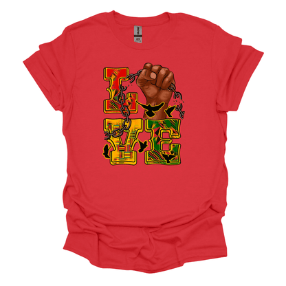 Juneteenth Empowerment Tee - "Love" Break the Chains