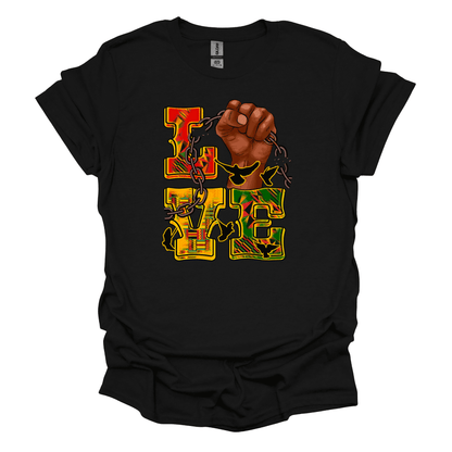 Juneteenth Empowerment Tee - "Love" Break the Chains