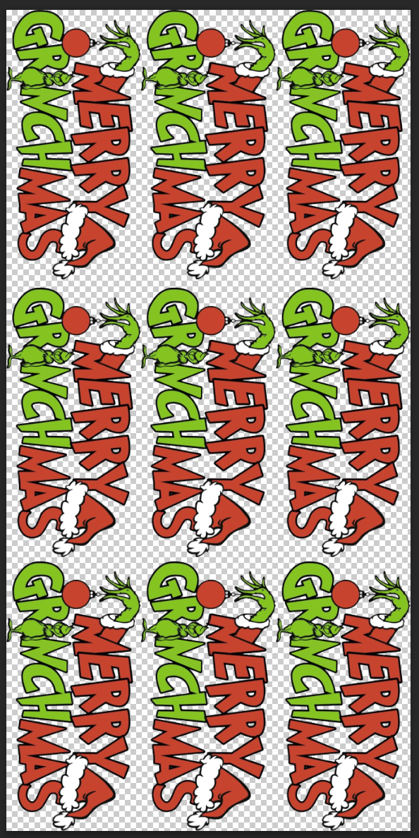 Merry Christmas Grinch  DTF transfer Gang sheet 22x36