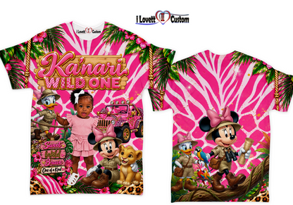 Ka'nari wild one birthday shirts