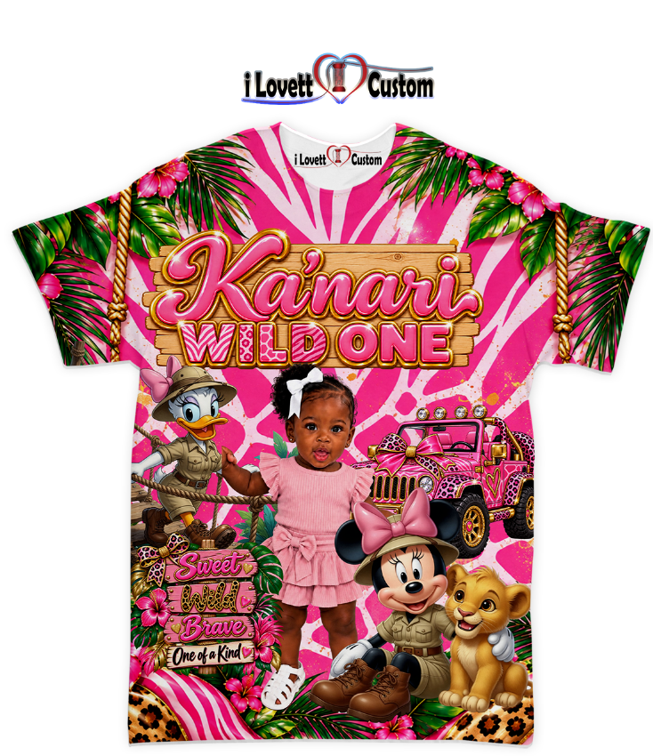 Ka'nari wild one birthday shirts