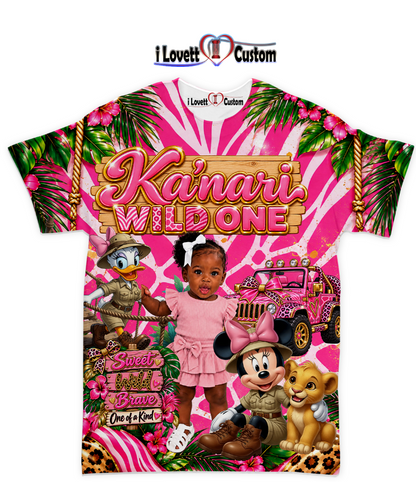 Ka'nari wild one birthday shirts