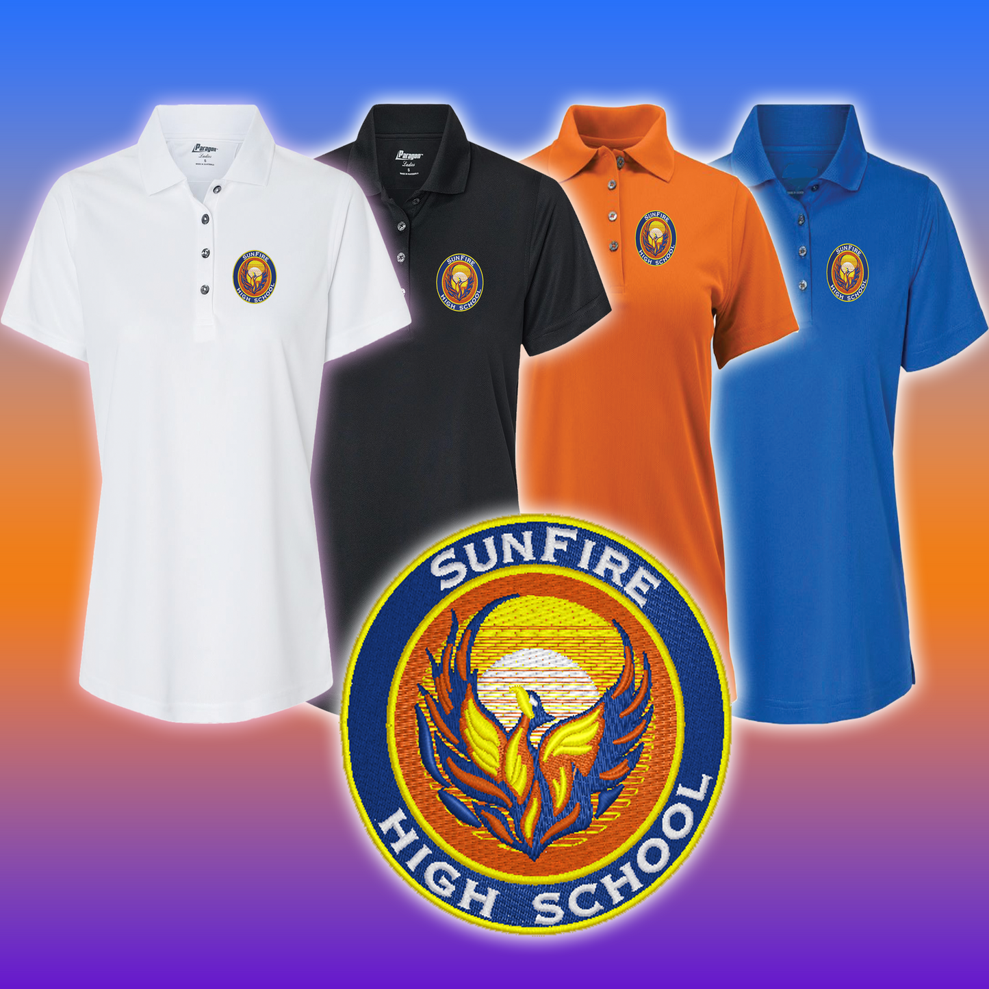 Sunfire High School Staff Polo Shirts