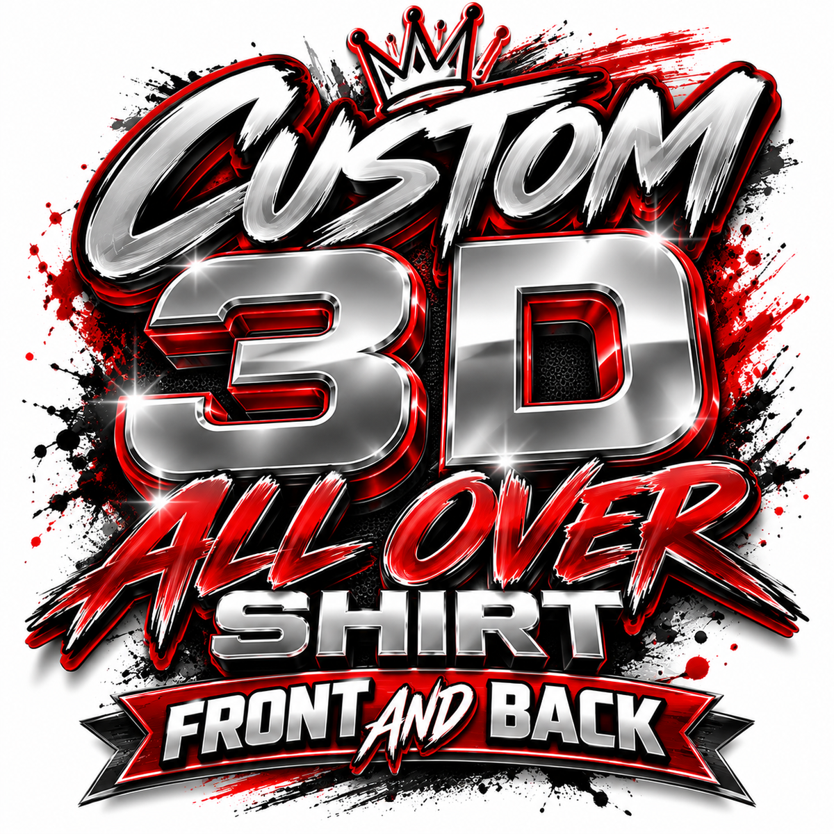 3D allover shirts front and back