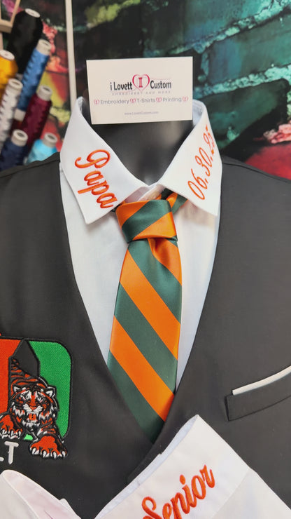 Embroidered Vest and Dress Shirt Set (Custom Order)