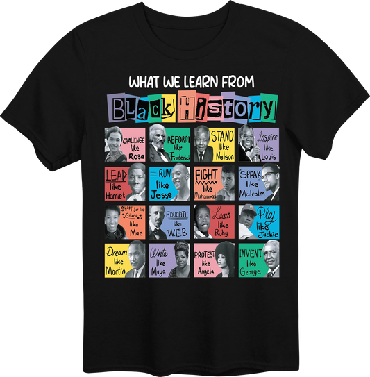 Black History Tshirt What We Learn from Black History